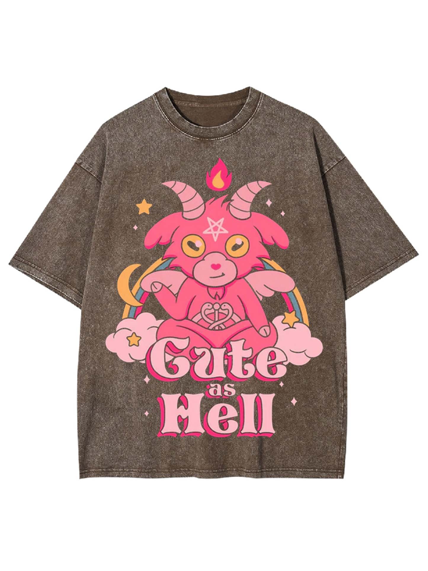 Cute As Hell Washed Tshirt