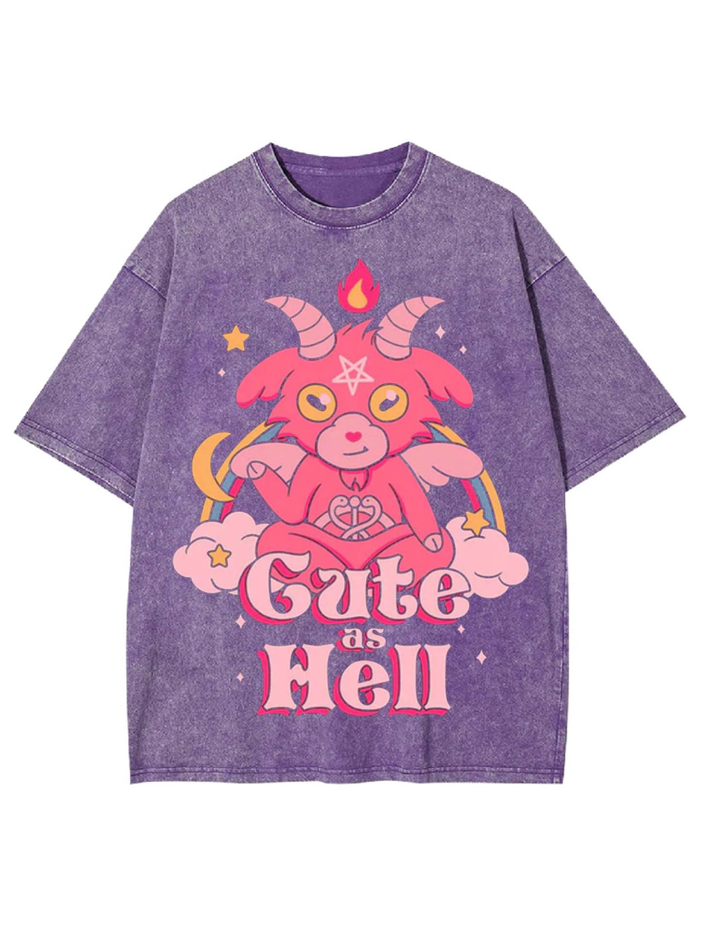 Cute As Hell Washed Tshirt