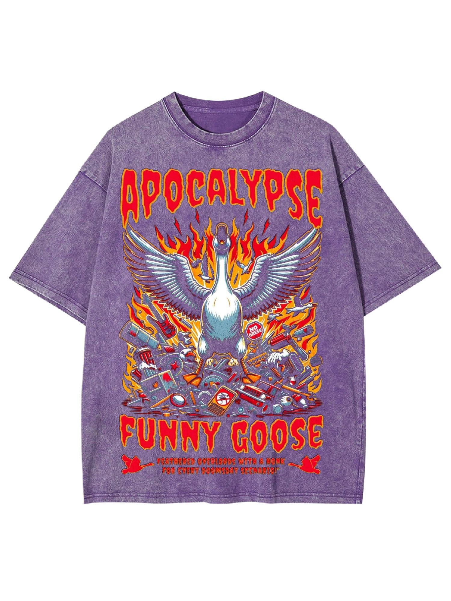 Apocalypse Funny Goose Washed Tshirt