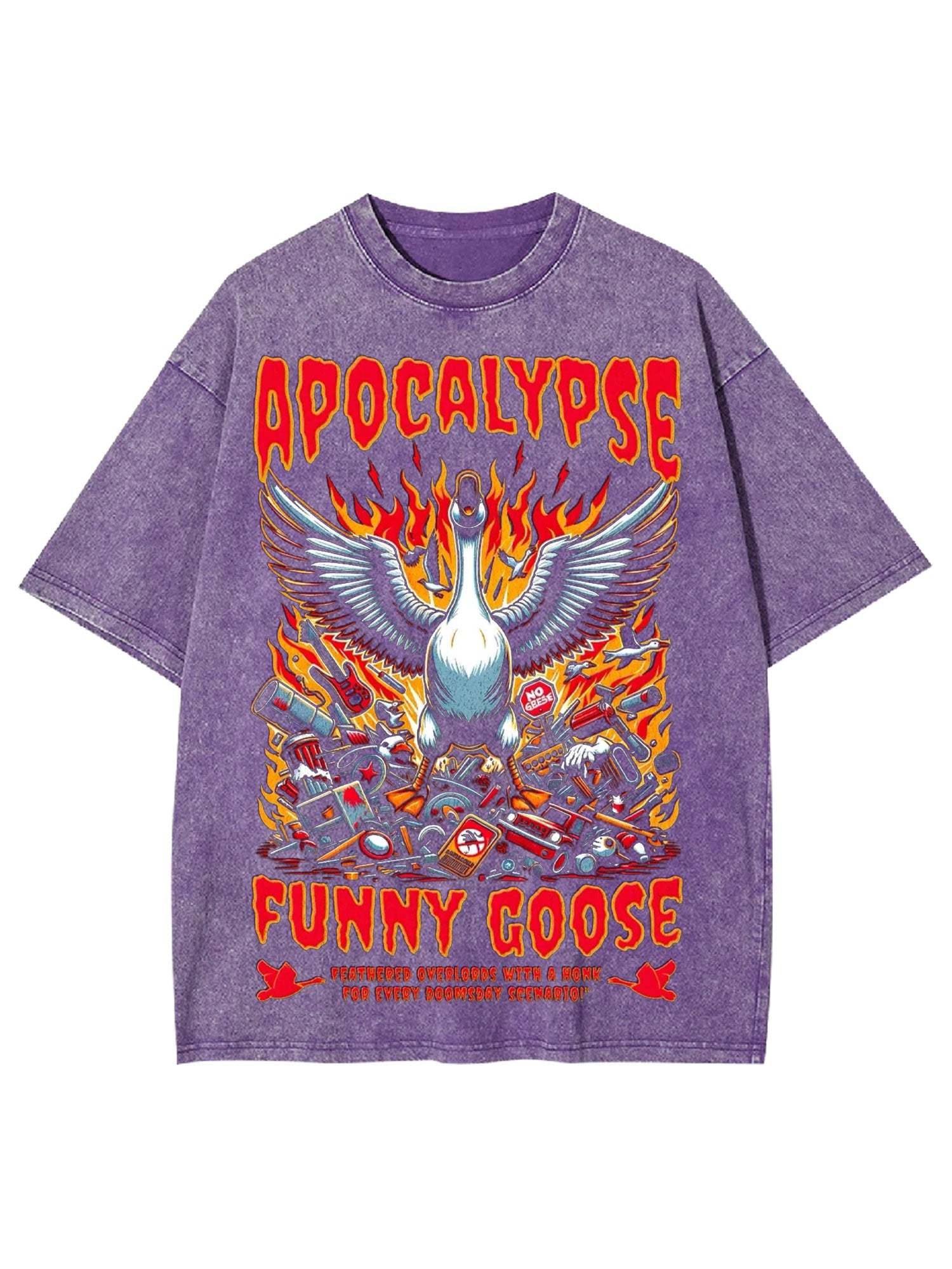 Apocalypse Funny Goose Washed Tshirt