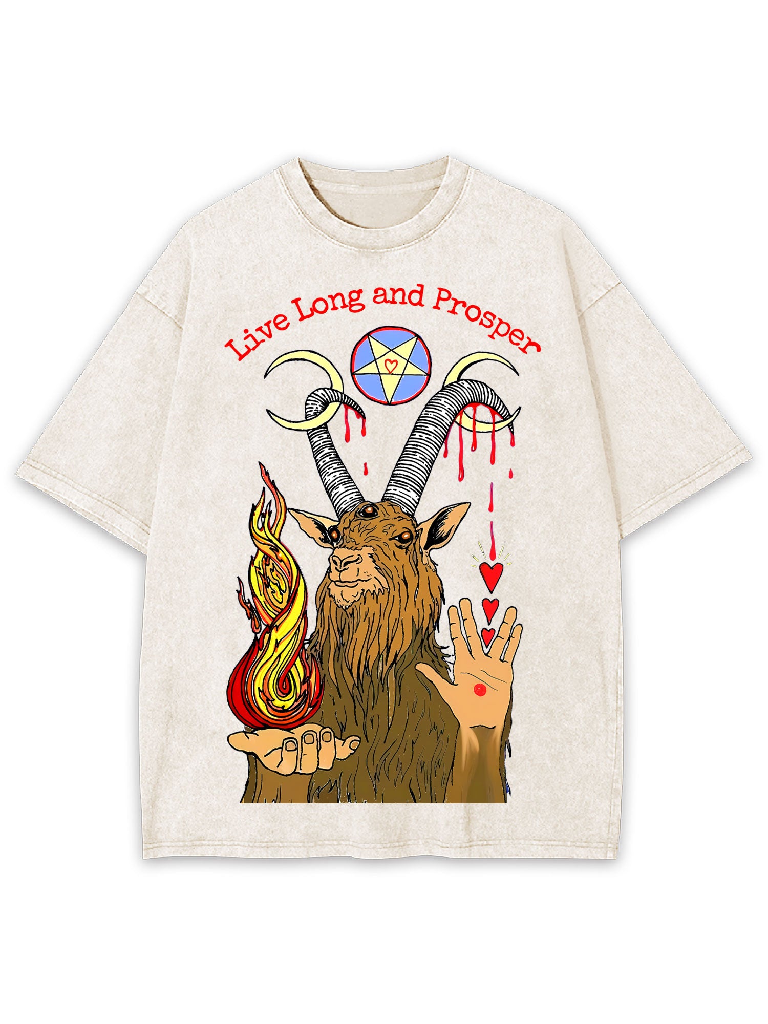 LIVE LONG AND PROSPER WASHED TSHIRT