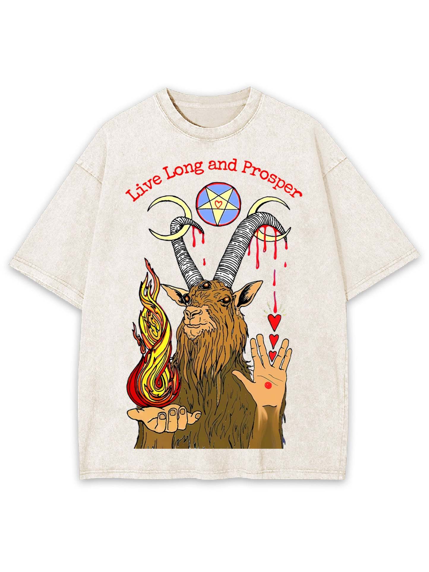 LIVE LONG AND PROSPER WASHED TSHIRT