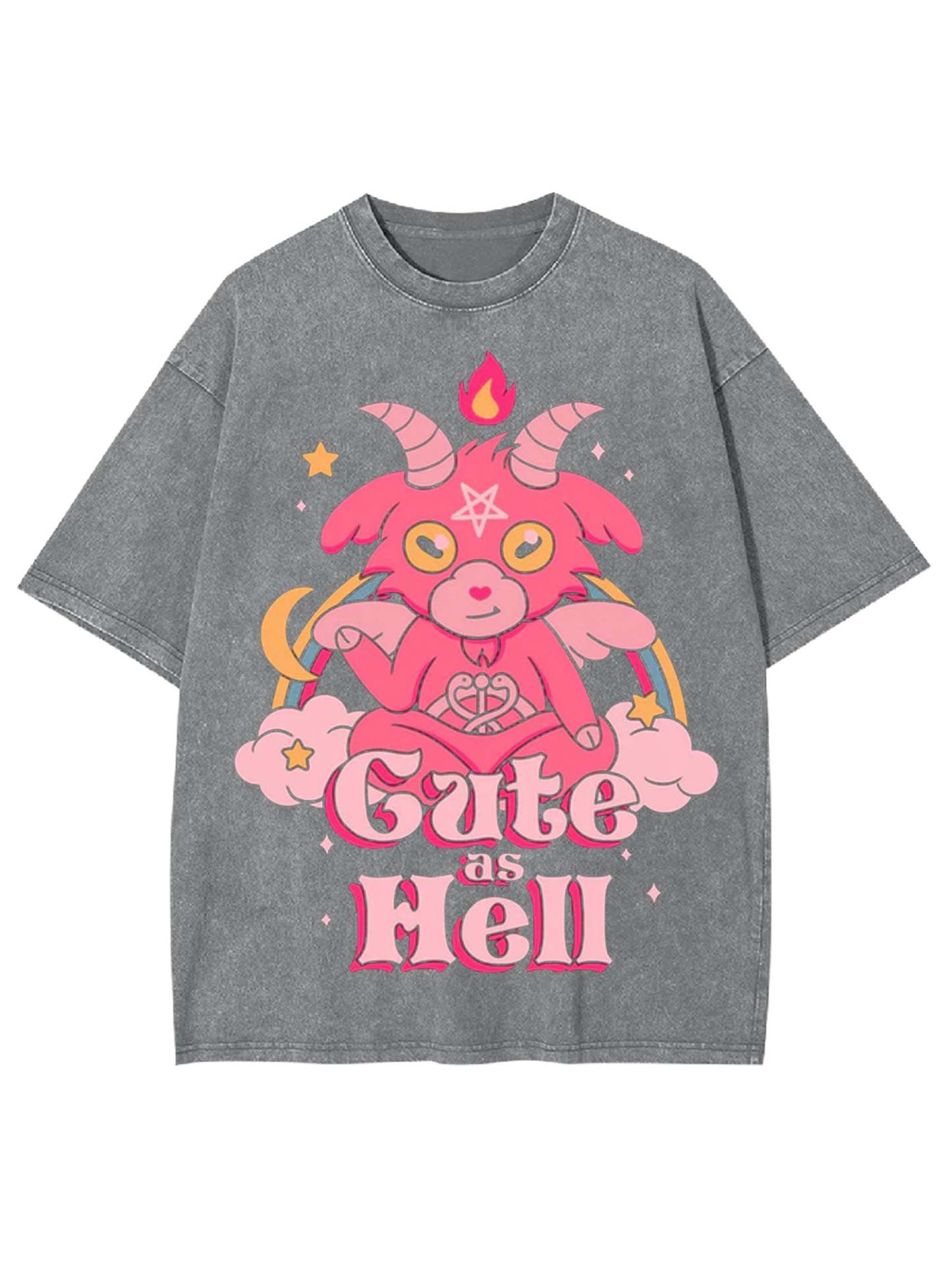 Cute As Hell Washed Tshirt