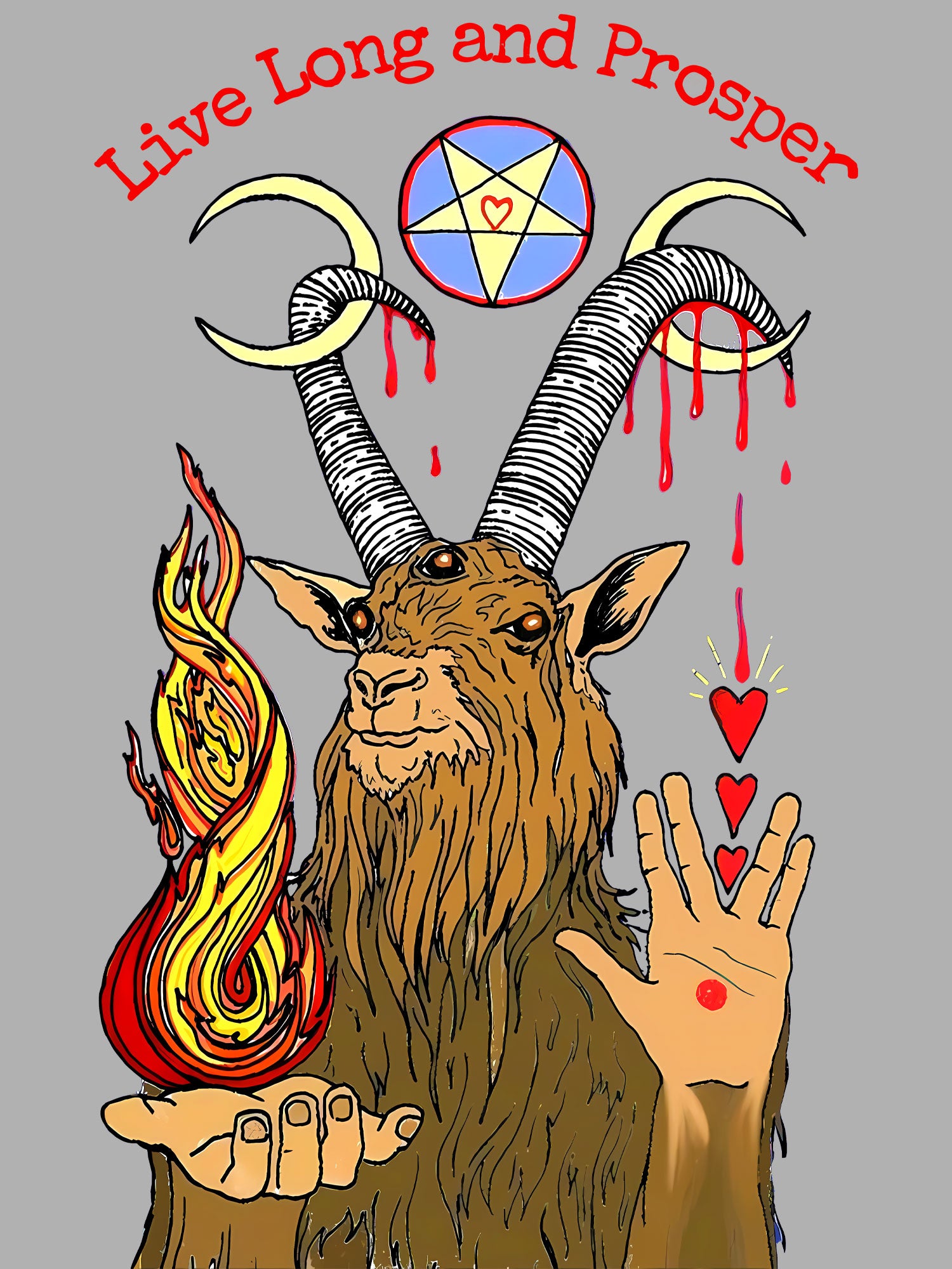 LIVE LONG AND PROSPER WASHED TSHIRT