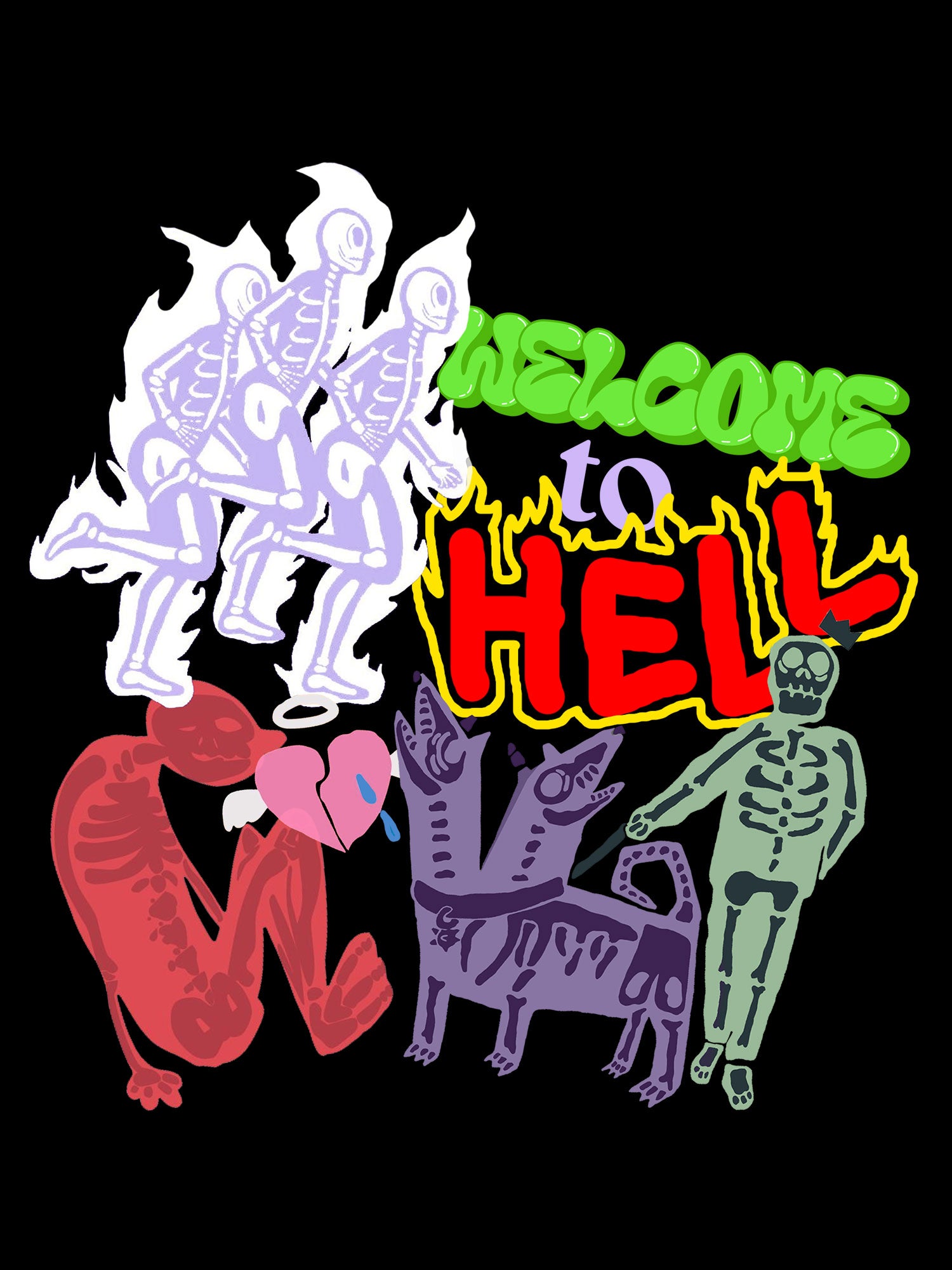 Welcome To Hell Washed Tshirt