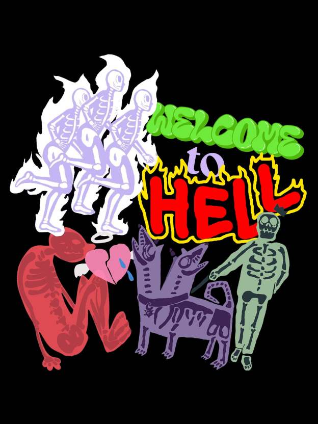 Welcome To Hell Washed Tshirt