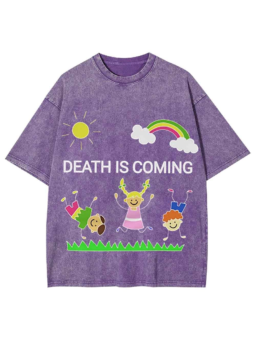 Death Is Coming Washed Tshirt