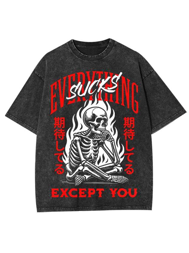 Everything Sucks Washed Tshirt