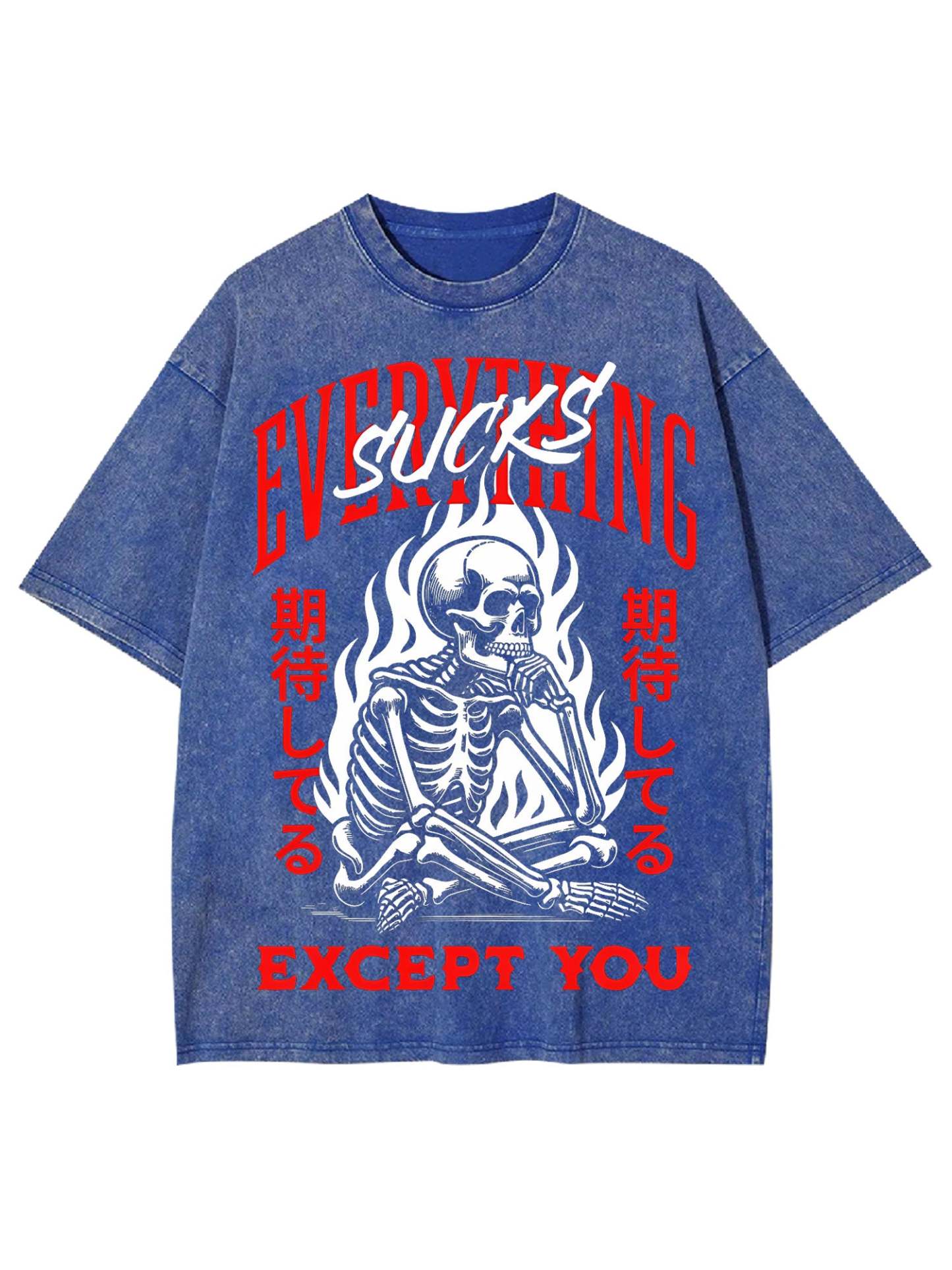 Everything Sucks Washed Tshirt-ClassyOutlaw Sale