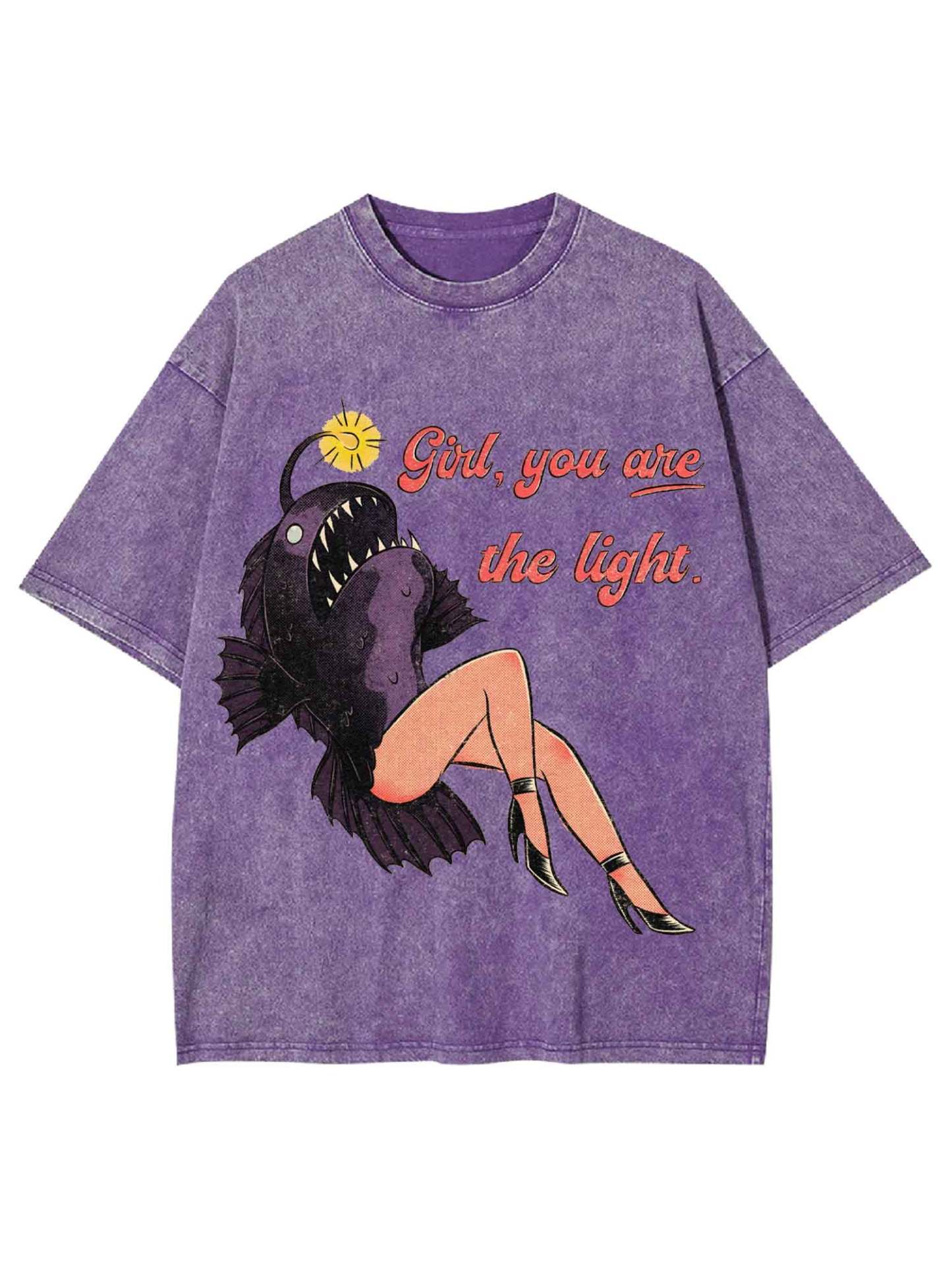 Girl, You Are The Light Washed Tshirt-ClassyOutlaw Sale