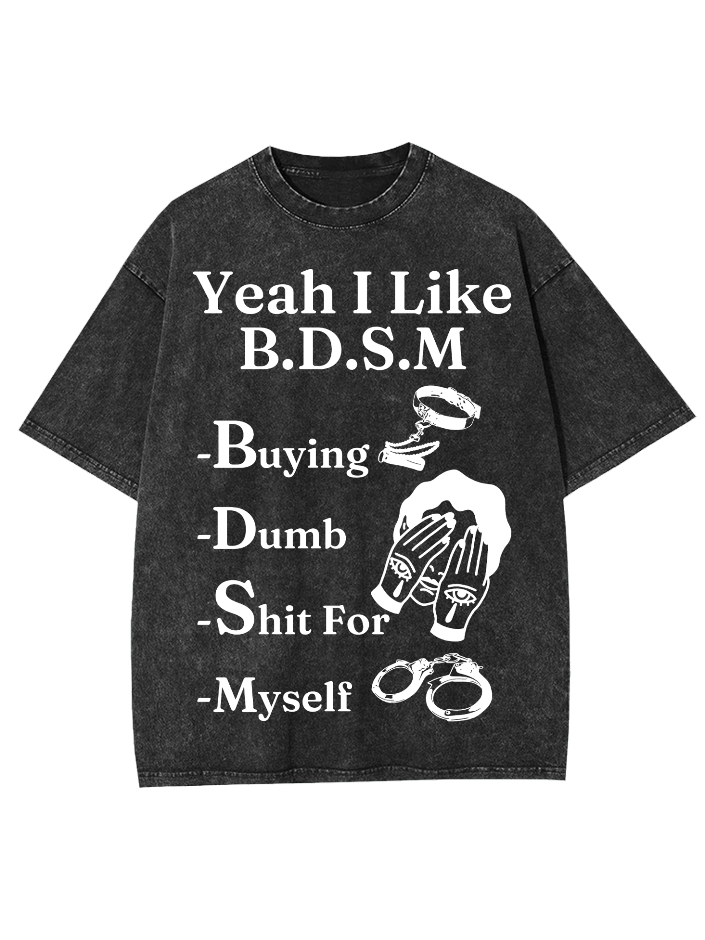 Bdsm Washed Tshirt-ClassyOutlaw