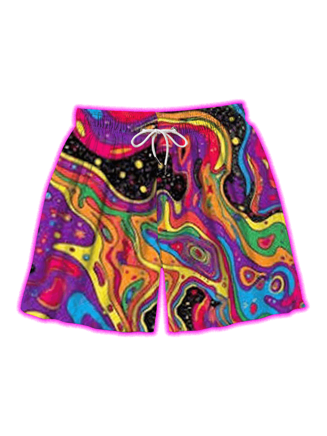 Swirl Dreams All Over Print Shorts-ClassyOutlaw Sale