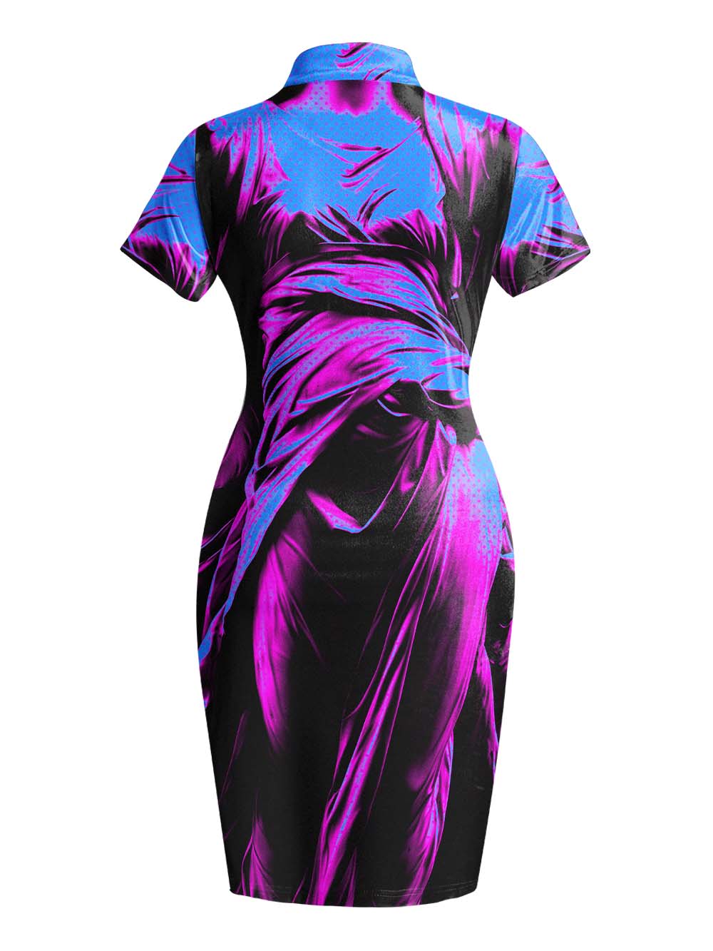 NEON STATUE QIPAO MINI DRESS