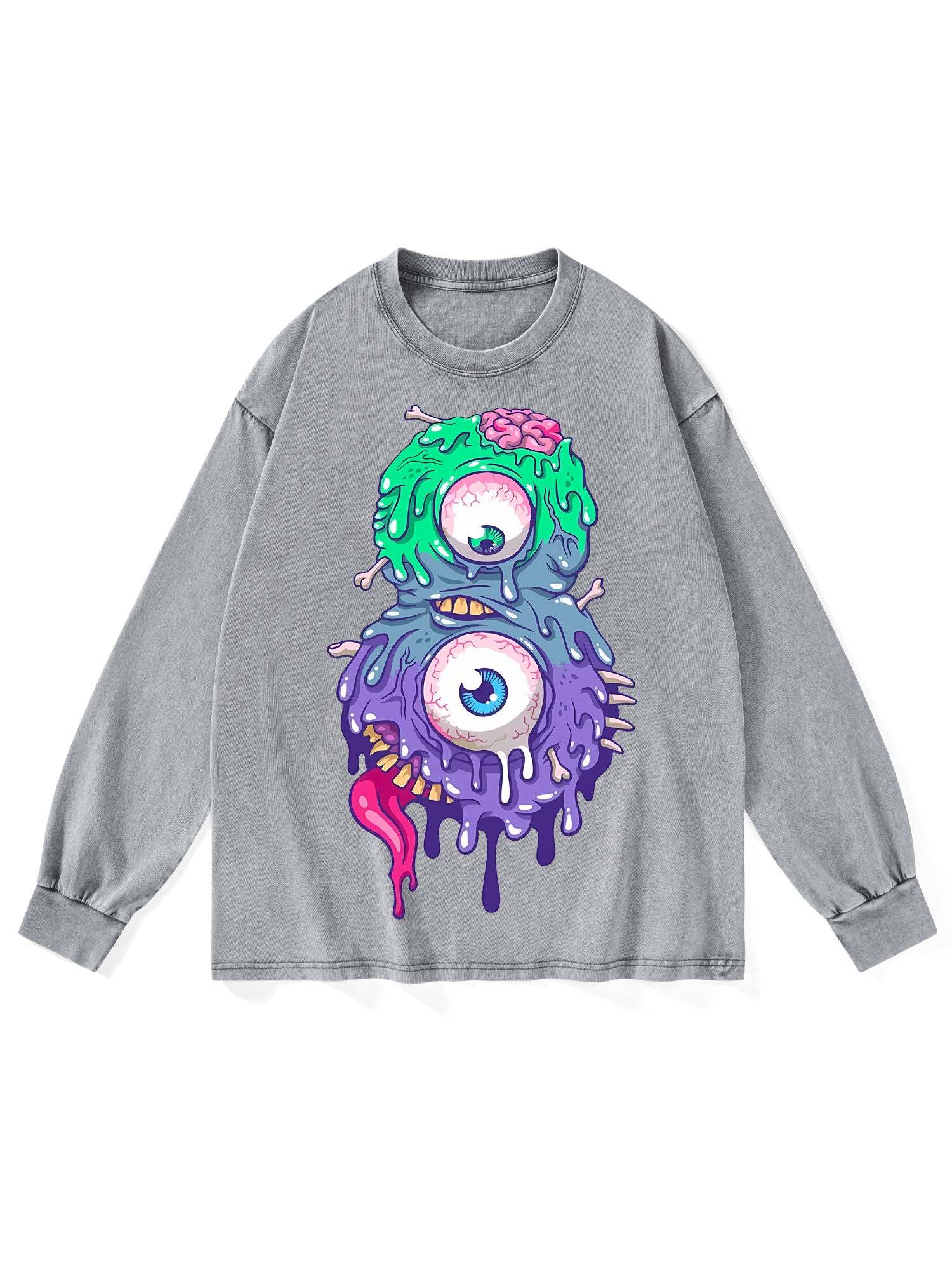 EYES CREAM WASHED LONG-SLEEVE TSHIRT