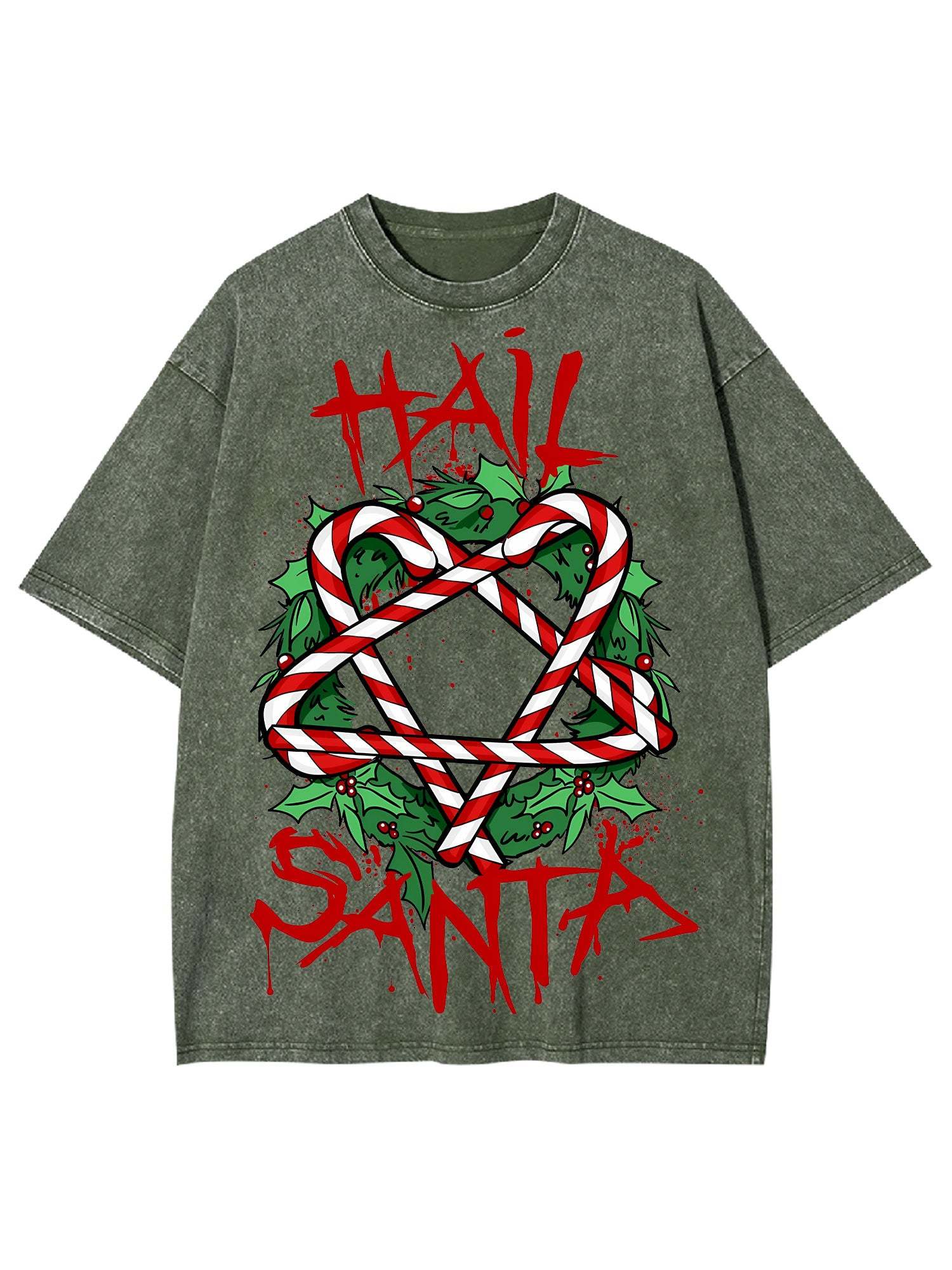 Hail Santa Washed Tshirt
