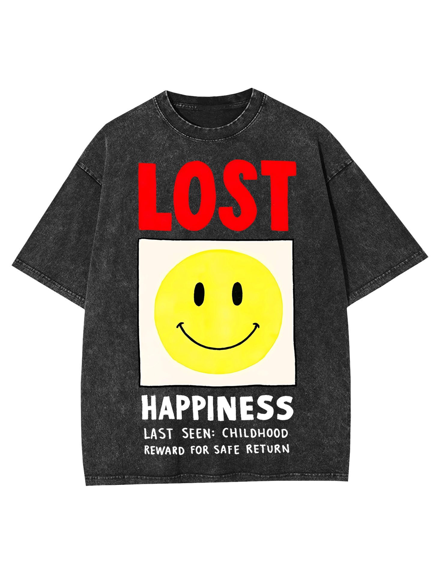 LOST HAPPINESS WASHED TSHIRT-ClassyOutlaw Sale