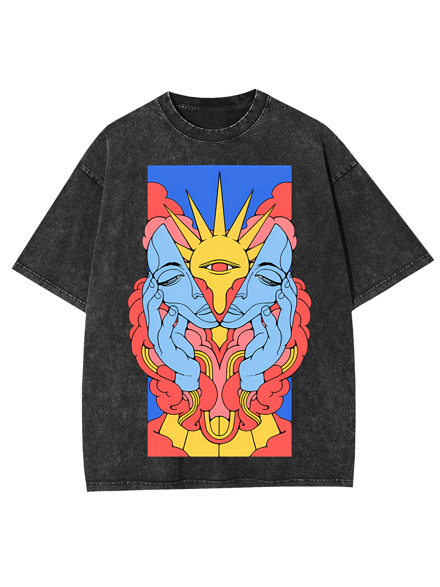 Men Down Sun Rise Washed Tshirt