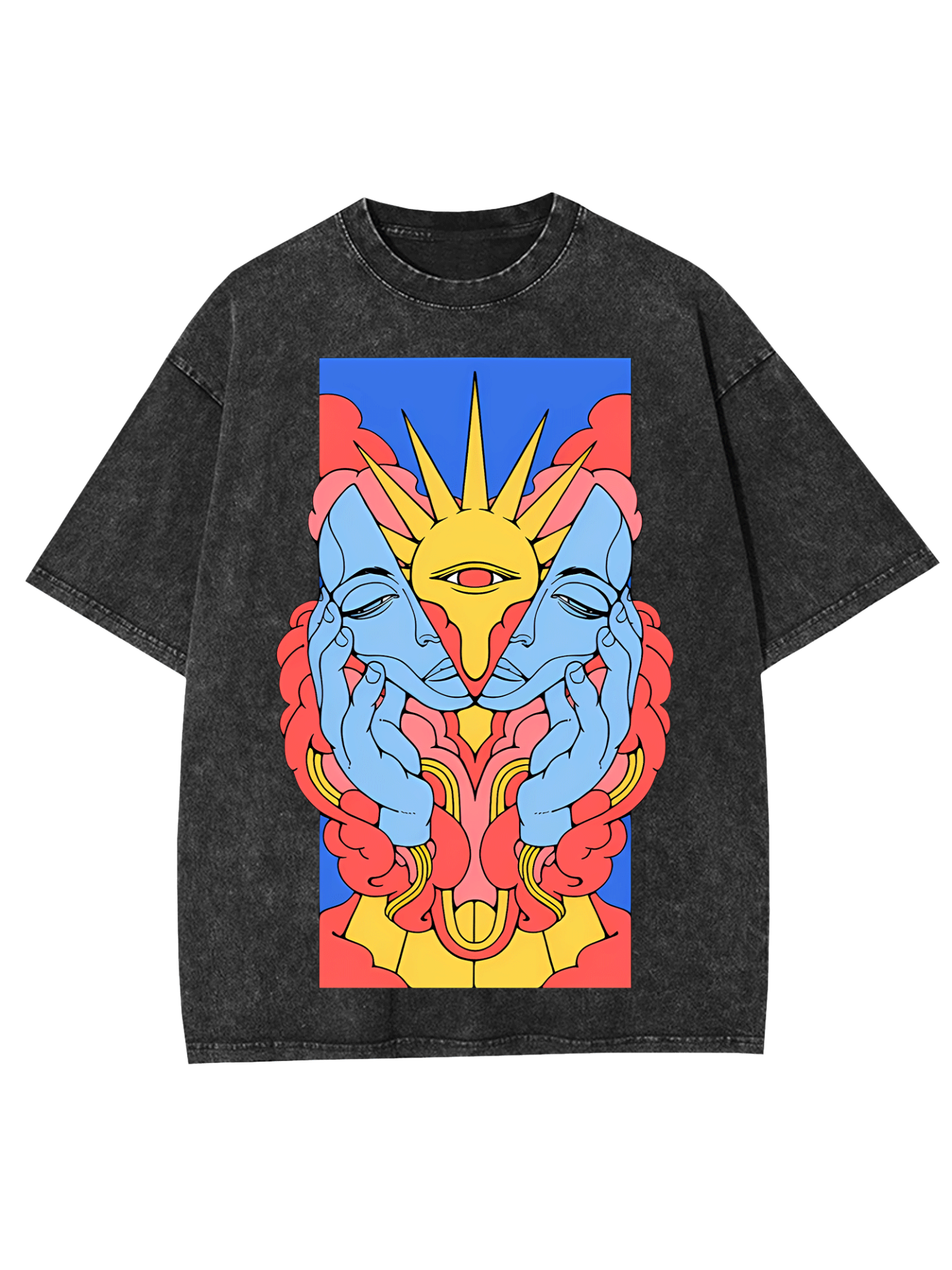 Men Down Sun Rise Washed Tshirt-ClassyOutlaw Sale