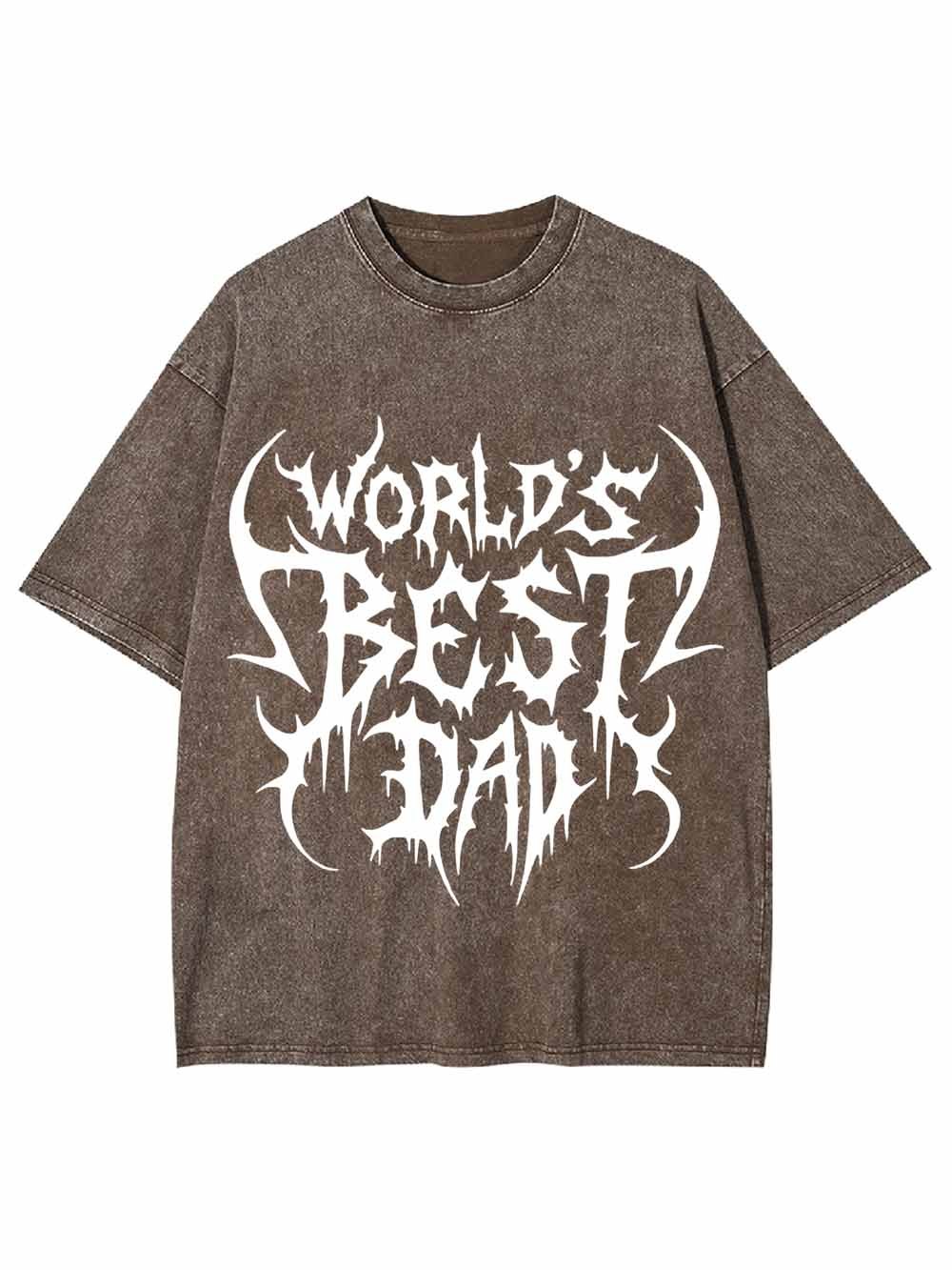 World's Best Dad Washed Tshirt