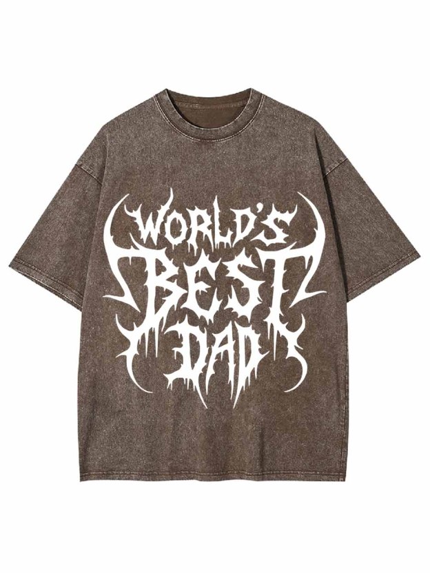 World's Best Dad Washed Tshirt