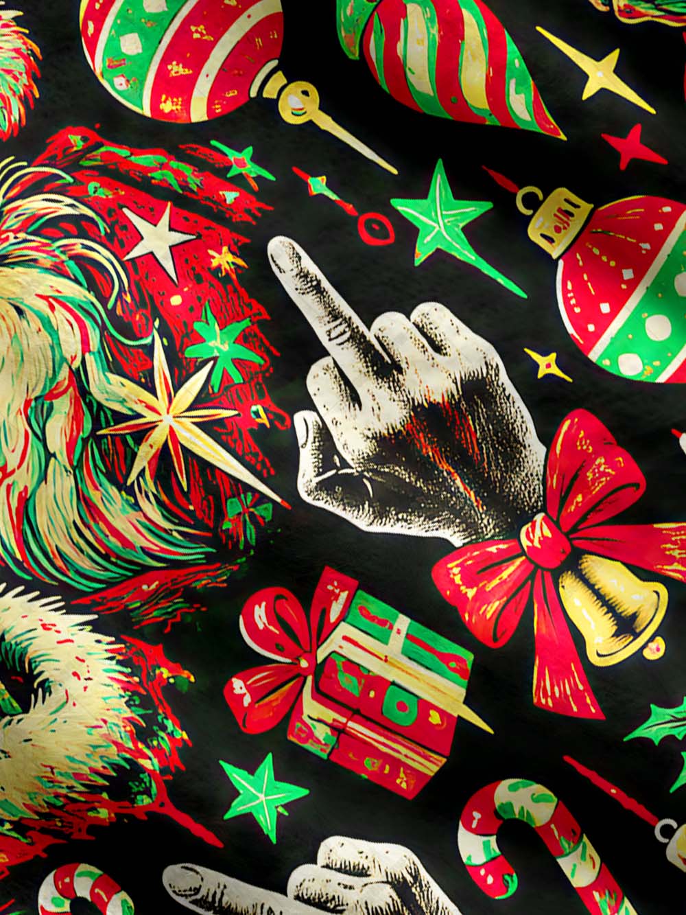 SKULL SANTA CLAUS UGLY CARDIGAN SWEATERS