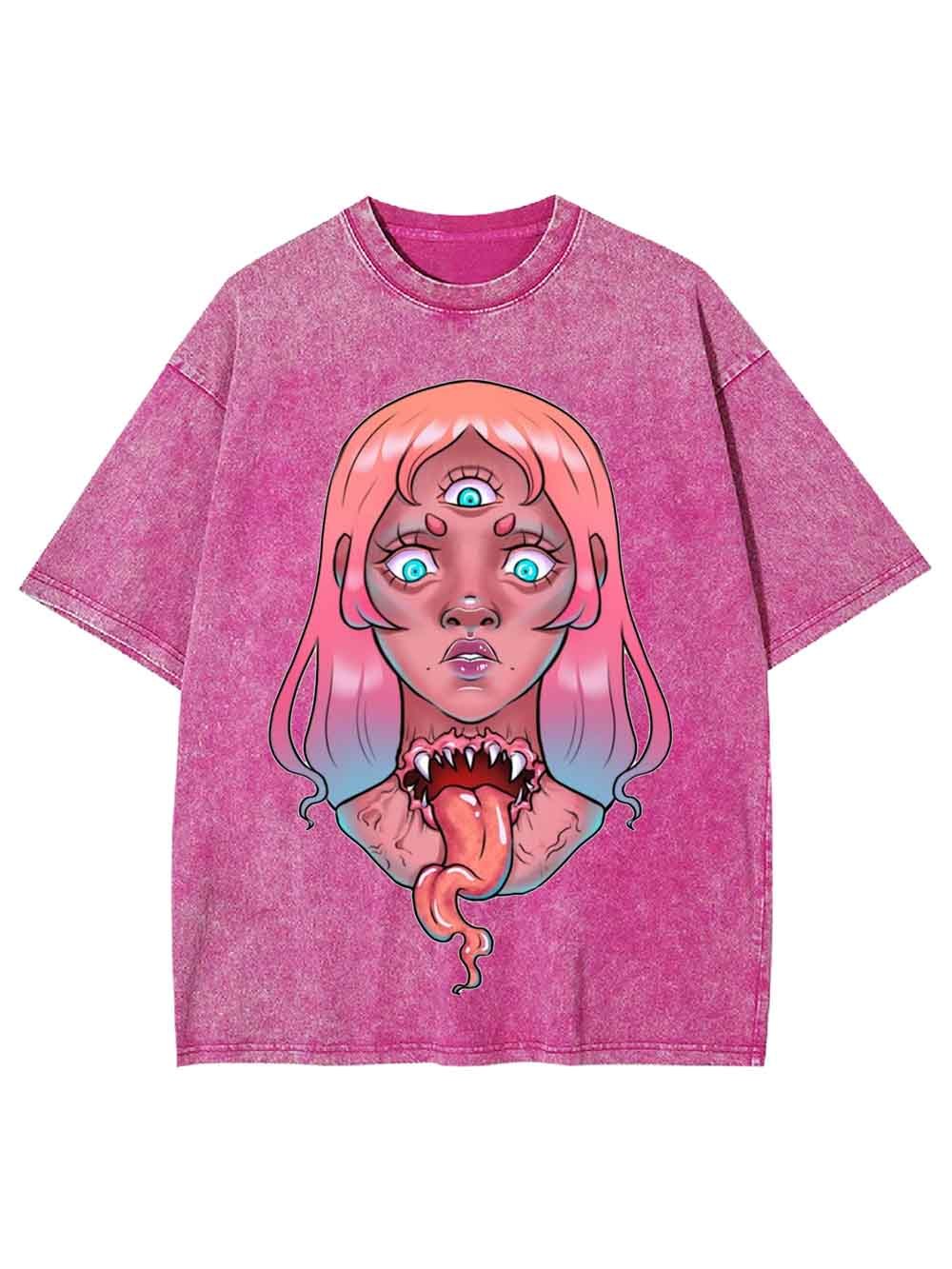 Triple Eye Witch Washed Tshirt