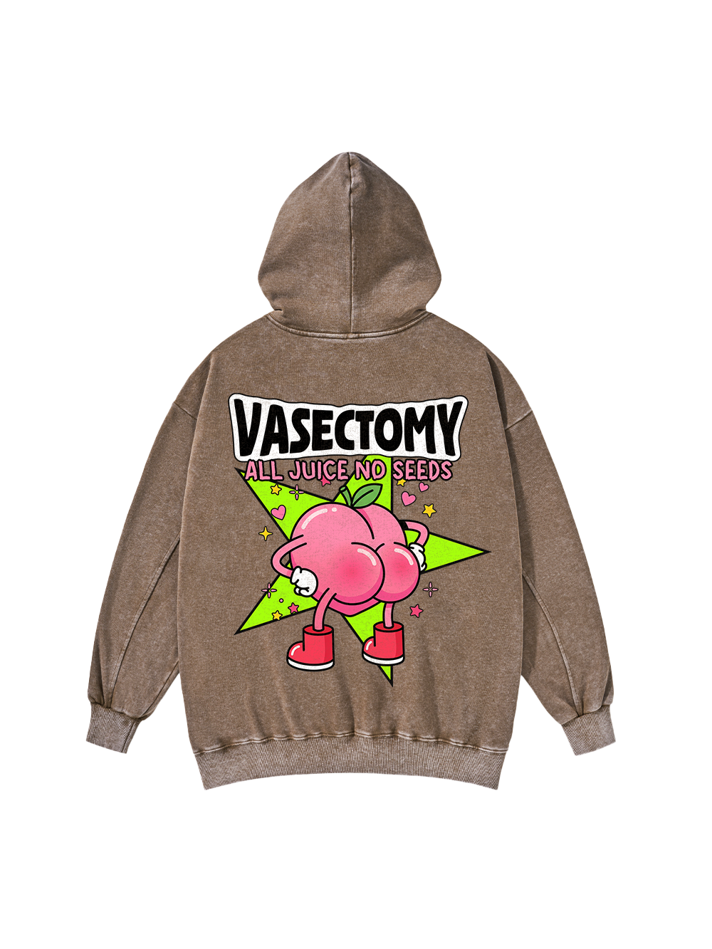 VASECTOMY ALL JUICE NO SEEDS WASHED HOODIE