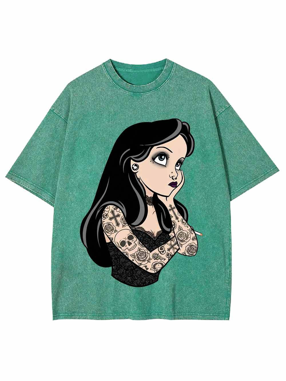 Tattooed Girl Washed Tshirt