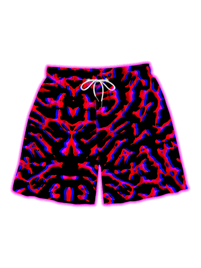Psychedelic Pattern Vortex All Over Print Shorts