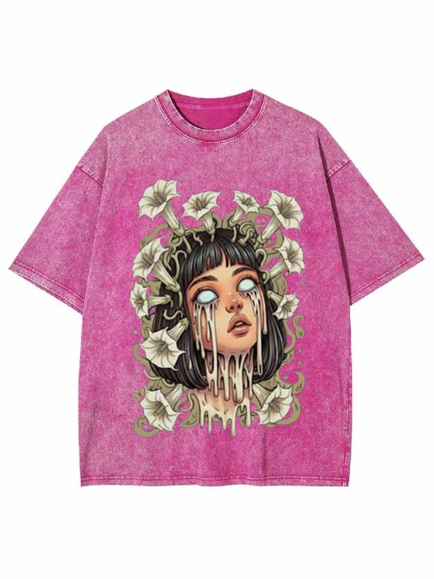 Mandala Melting Girl Washed Tshirt