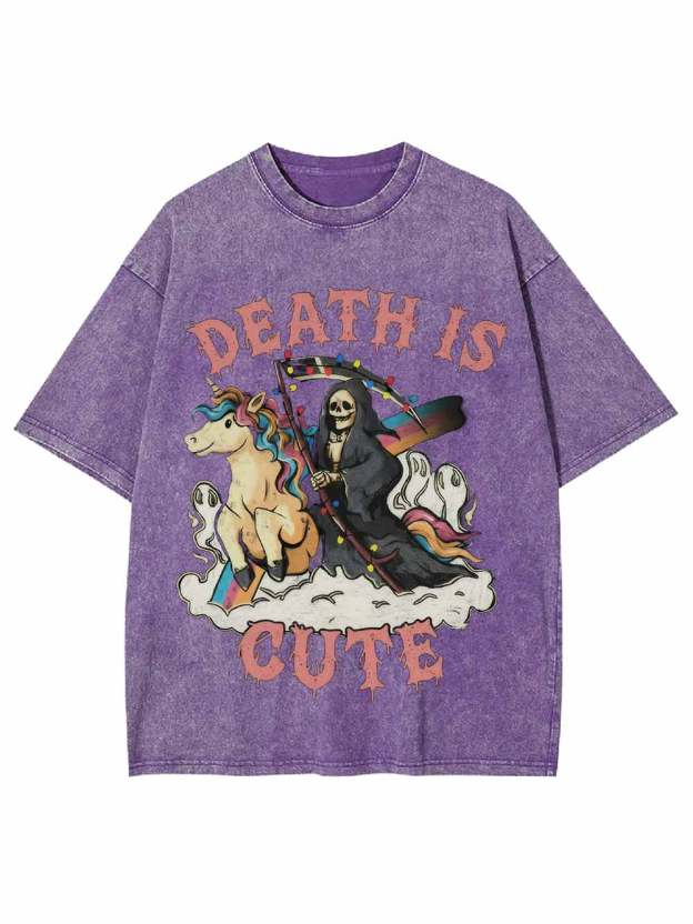 Death Is Cute Washed Tshirt