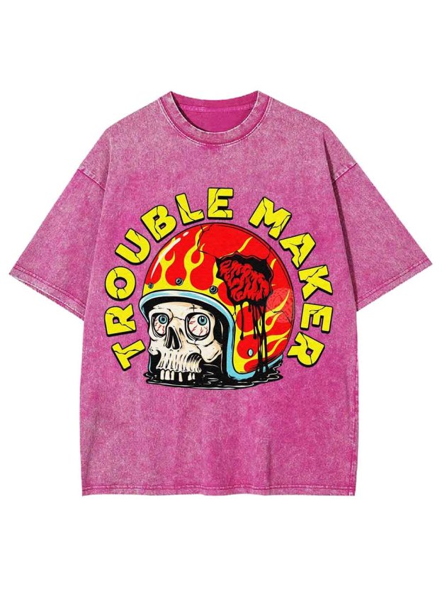 TROUBLE MAKER WASHED TSHIRT