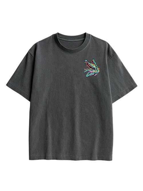 Clown Double Sided Print Washed TShirt