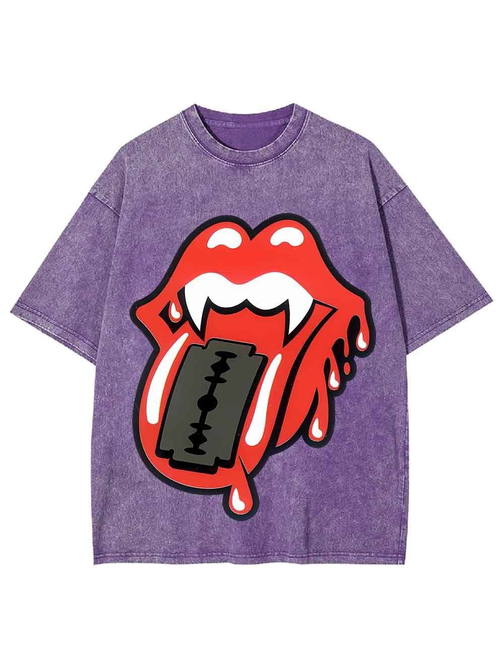 LIPS OF ROCK WASHED TSHIRT