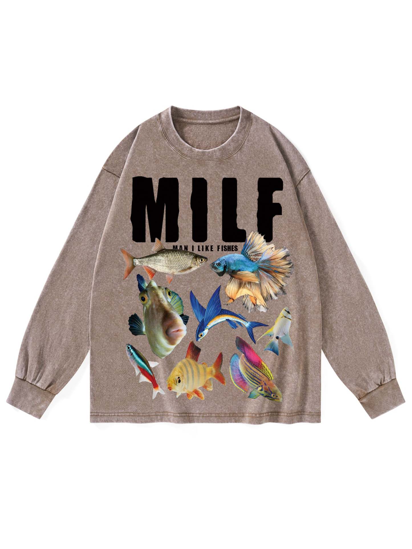 Milf Washed Long-Sleeve Tshirt-ClassyOutlaw