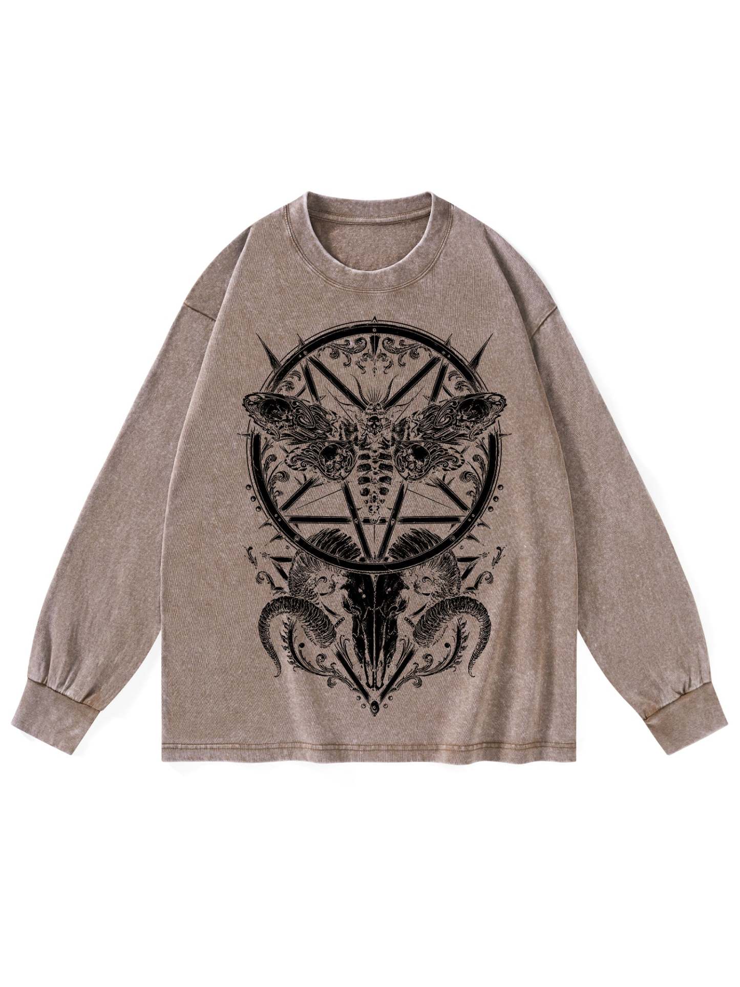 War Goat Washed Long Sleeves-ClassyOutlaw