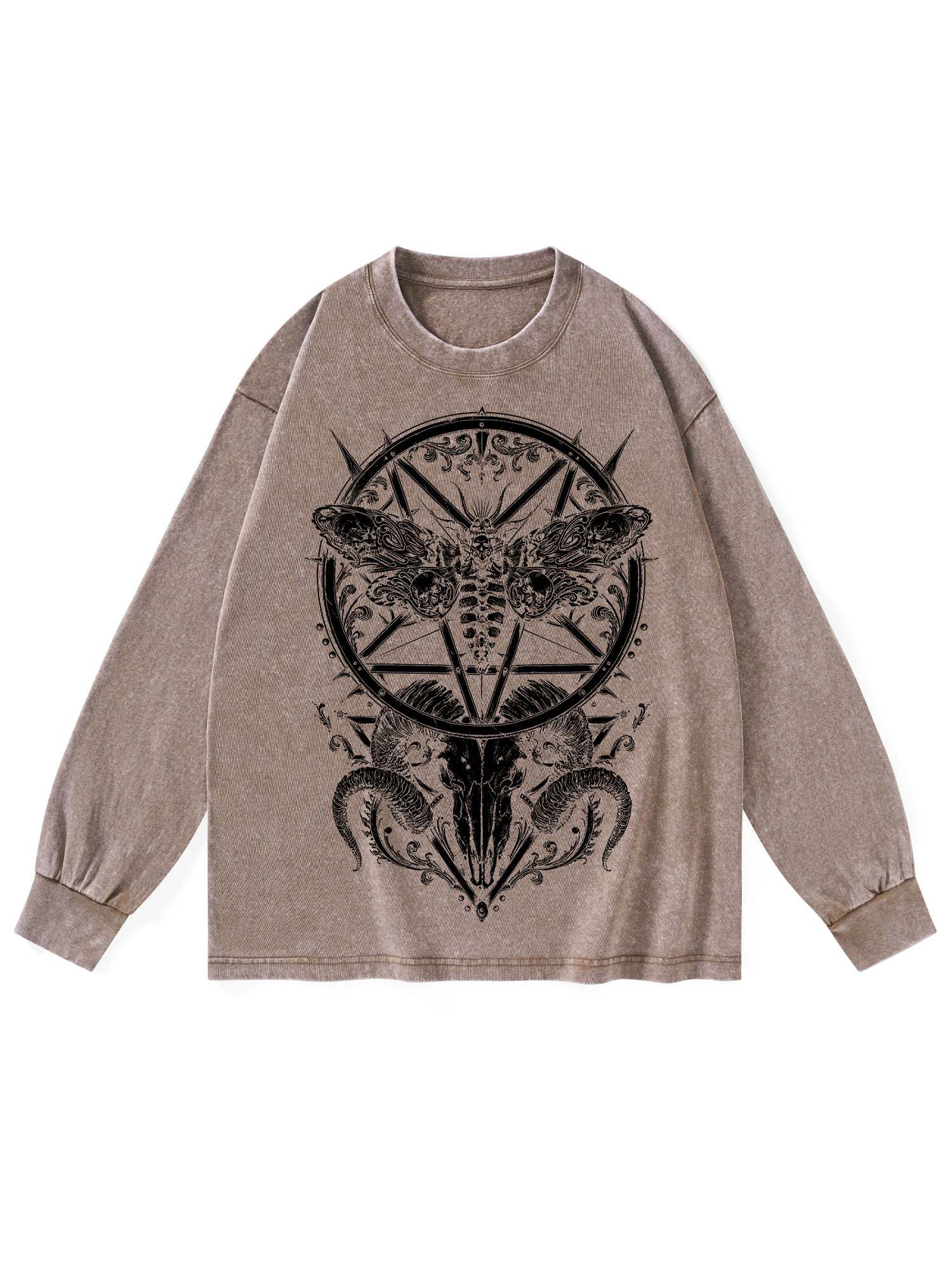 War Goat Washed Long Sleeves-ClassyOutlaw