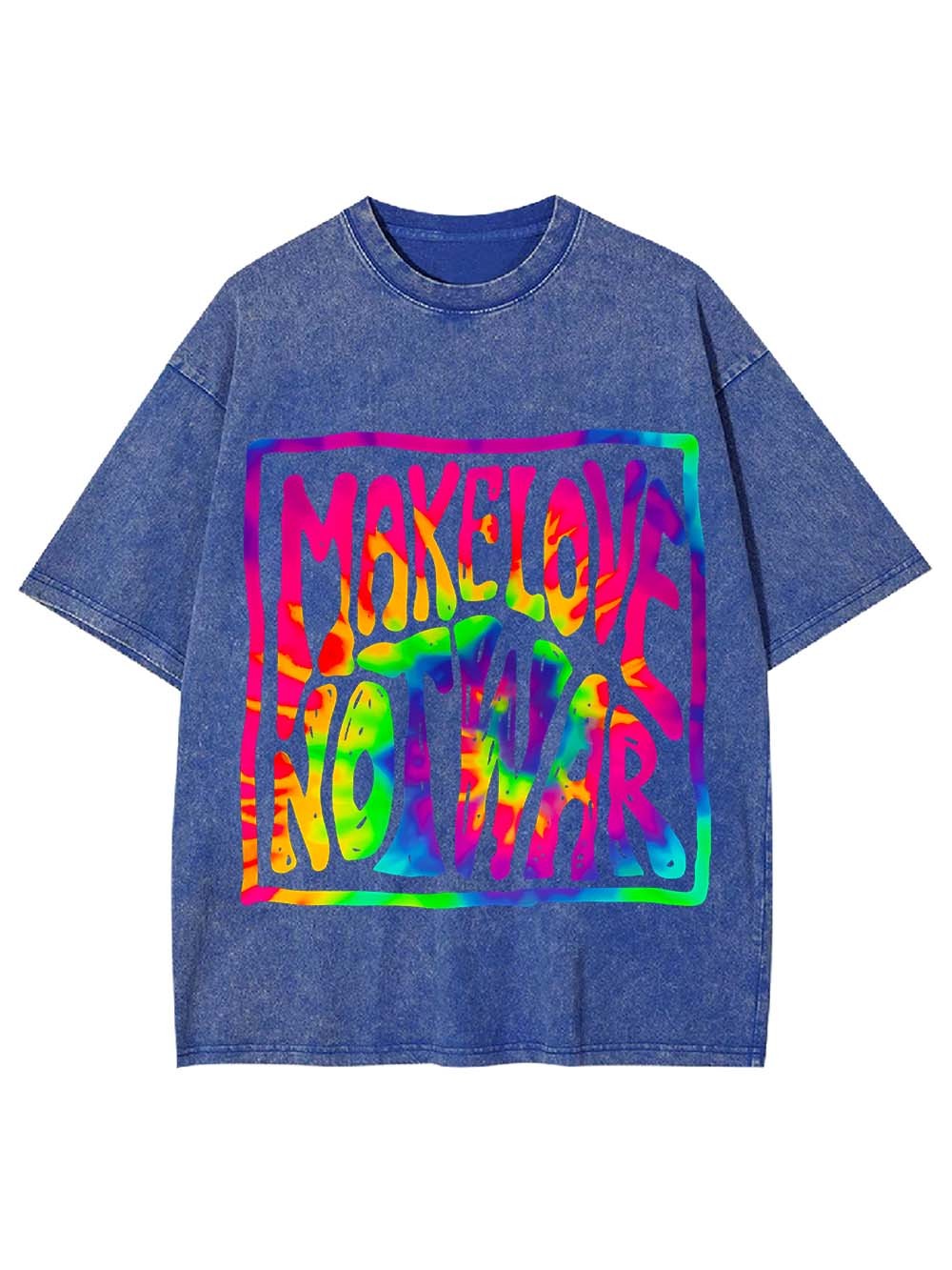 MAKE LOVE, NOT WAR WASHED TSHIRT