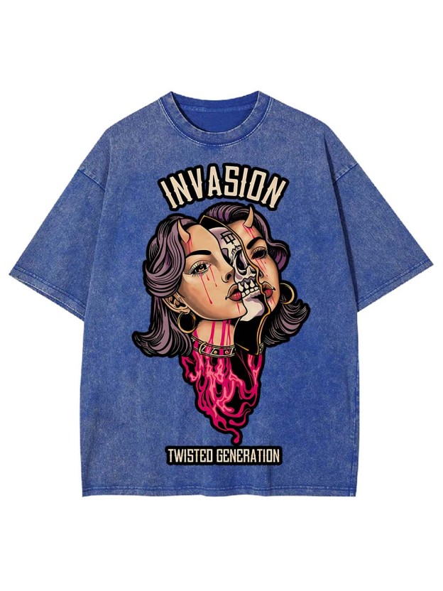 INVASION TWISTED GENERATION WASHED TSHIRT