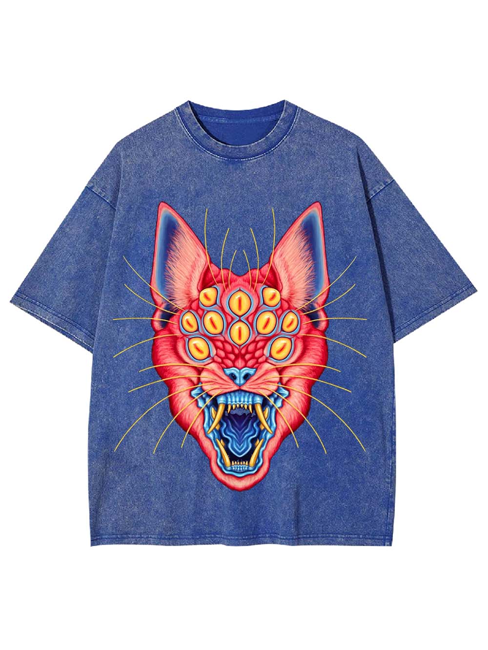 MULTI EYED PANTHER WASHED TSHIRT