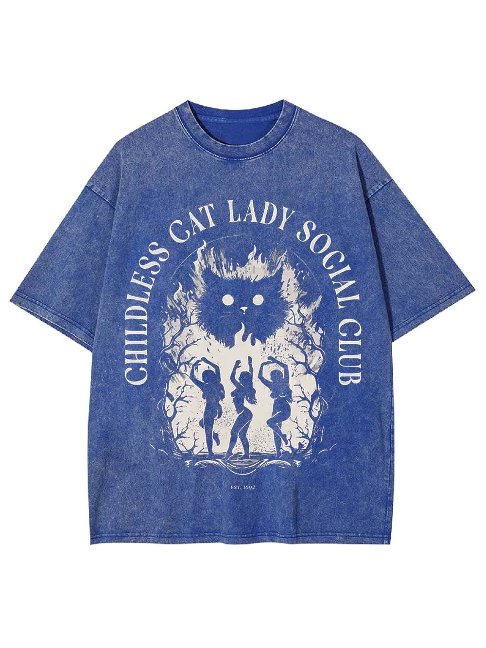 GUILLESS CAT LADY WASHED TSHIRT