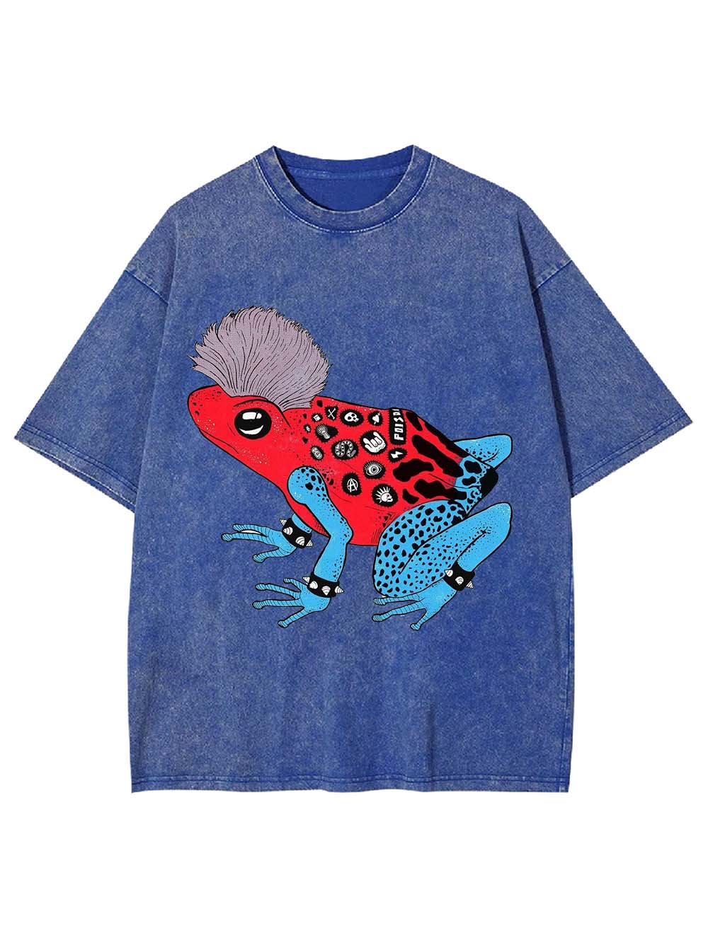 COLORFUL FROG WASHED TSHIRT