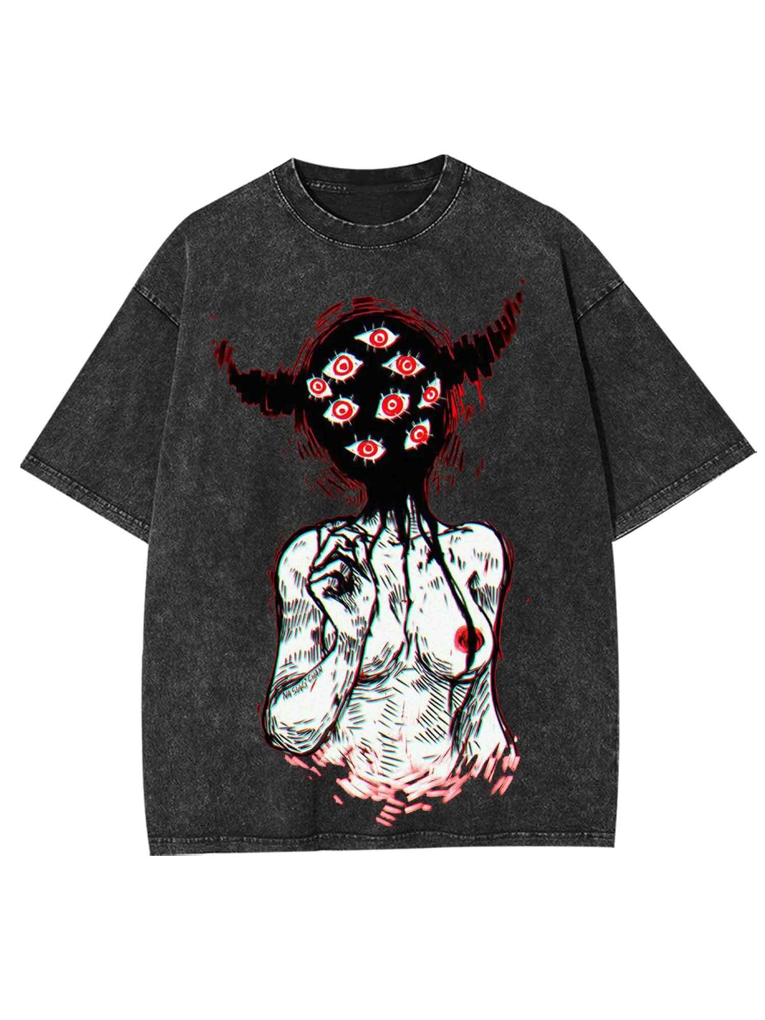 MULTI-EYED MONSTER WASHED TSHIRT