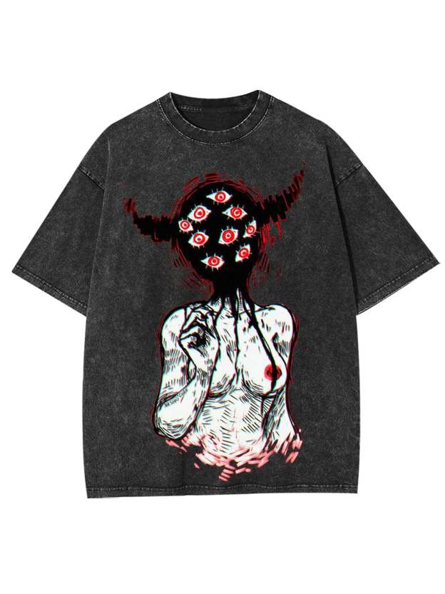 MULTI-EYED MONSTER WASHED TSHIRT