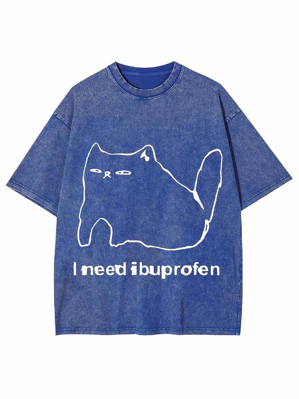 IBUPROFEN CAT WASHED TSHIRT