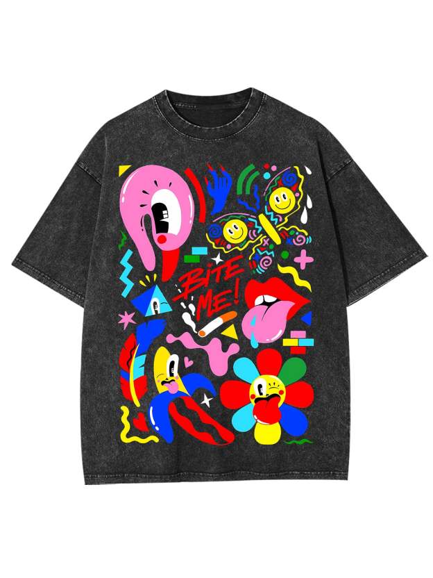Bite Me Washed Tshirt