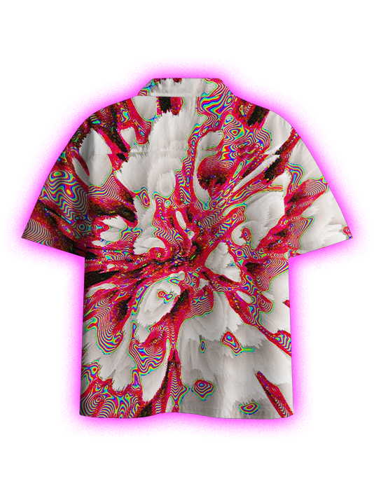 Vivid Chaos Unleashed Button Up Pocket Shirt