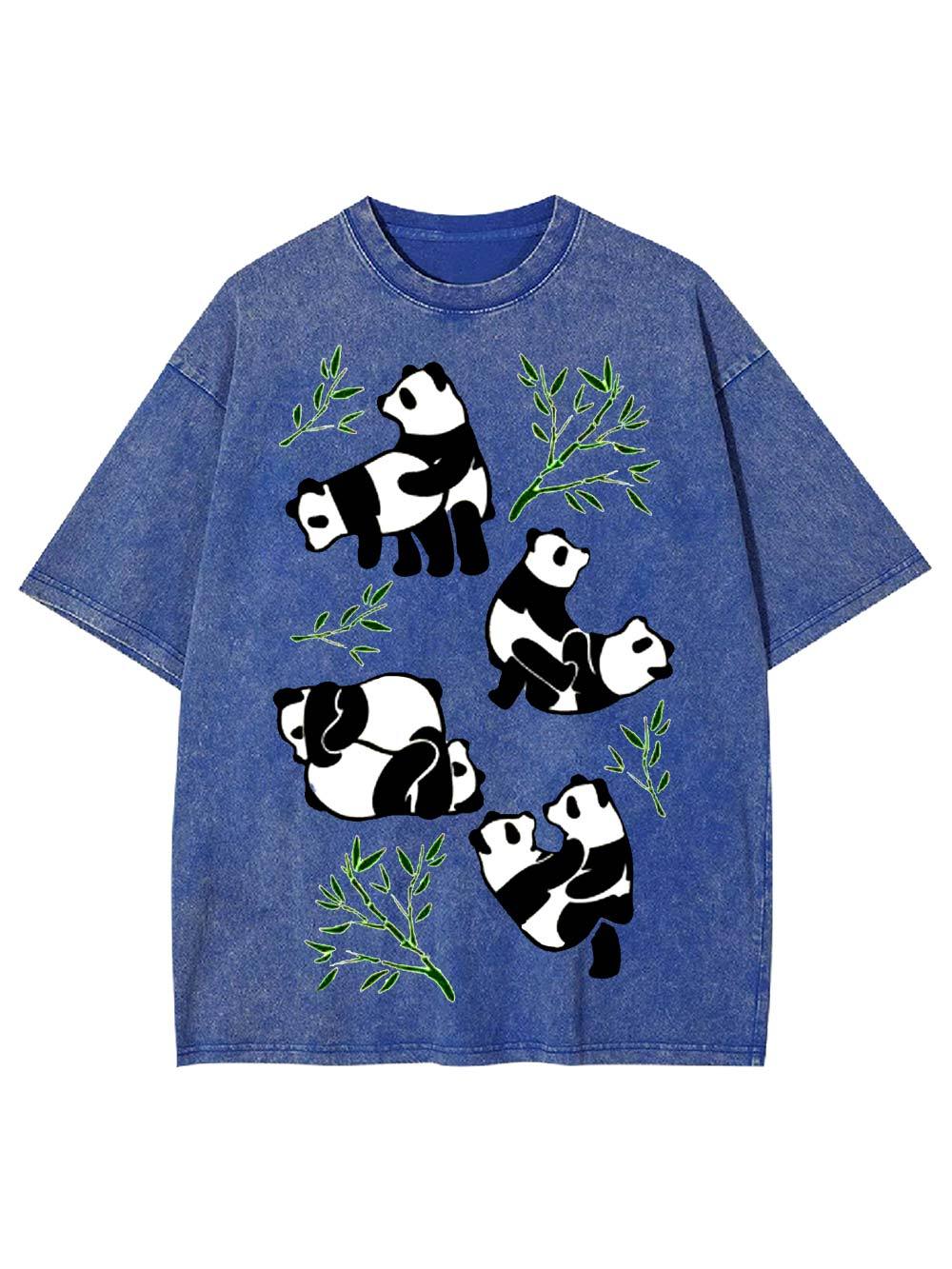 Playful Pandas and Bamboo Washed Tshirt