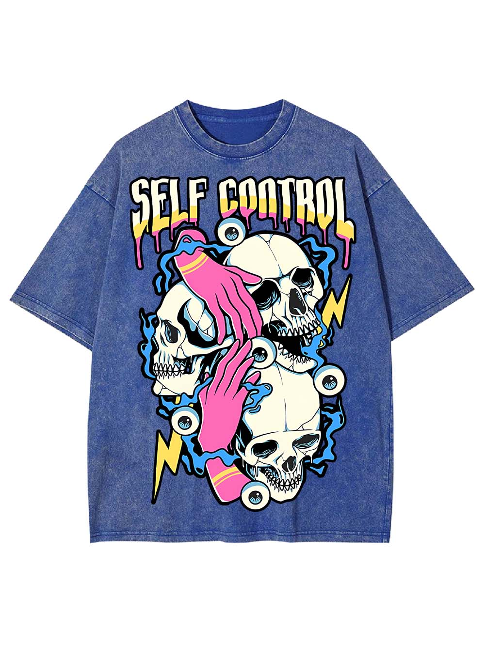 SELF CONTROL CHAOS WASHED TSHIRT