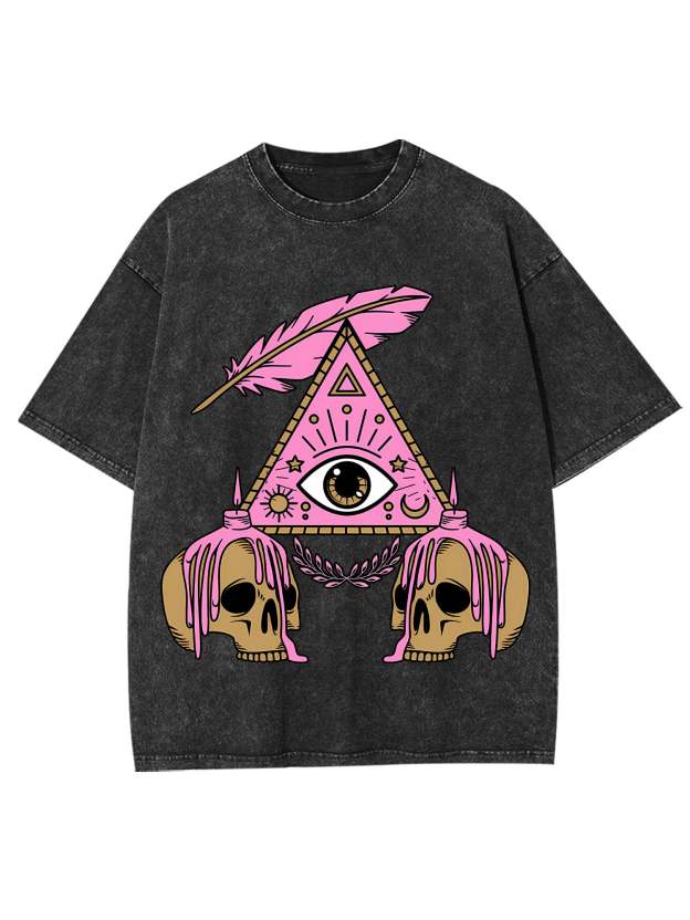 Eye And Skull Washed Tshirt